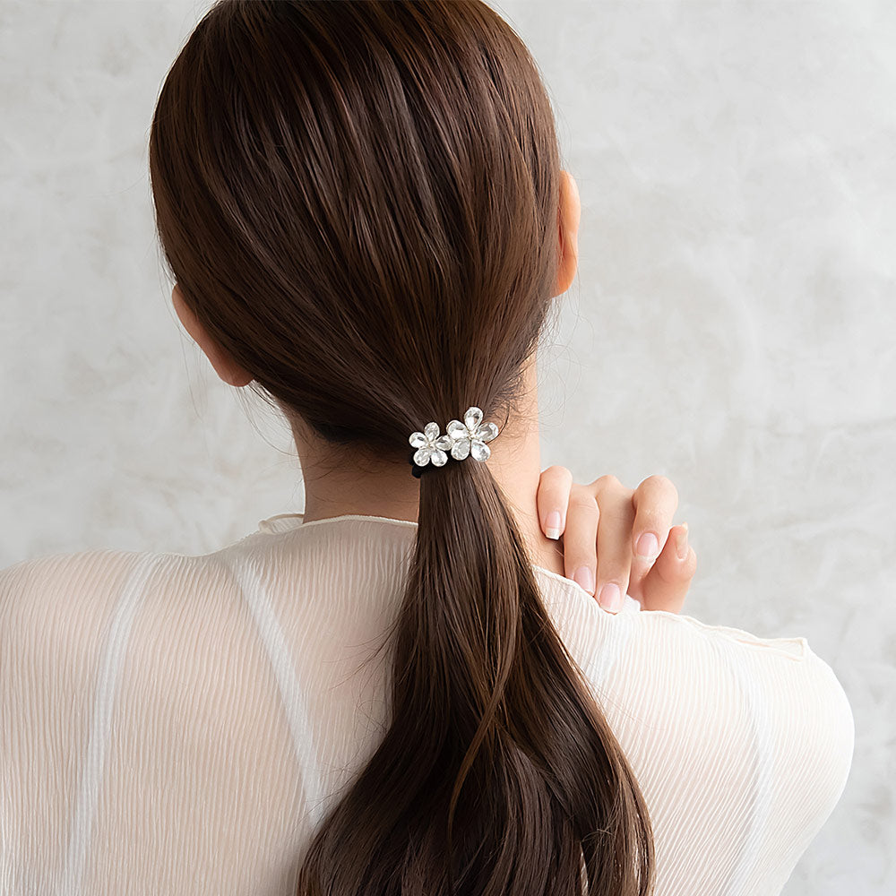Radiant Double Flower Hair Tie