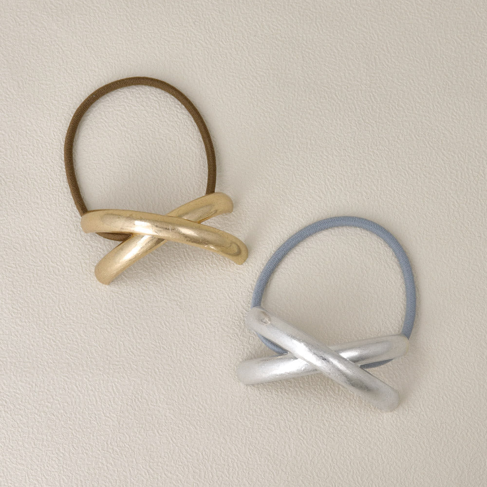 Crossed Arch Ponytail Holder