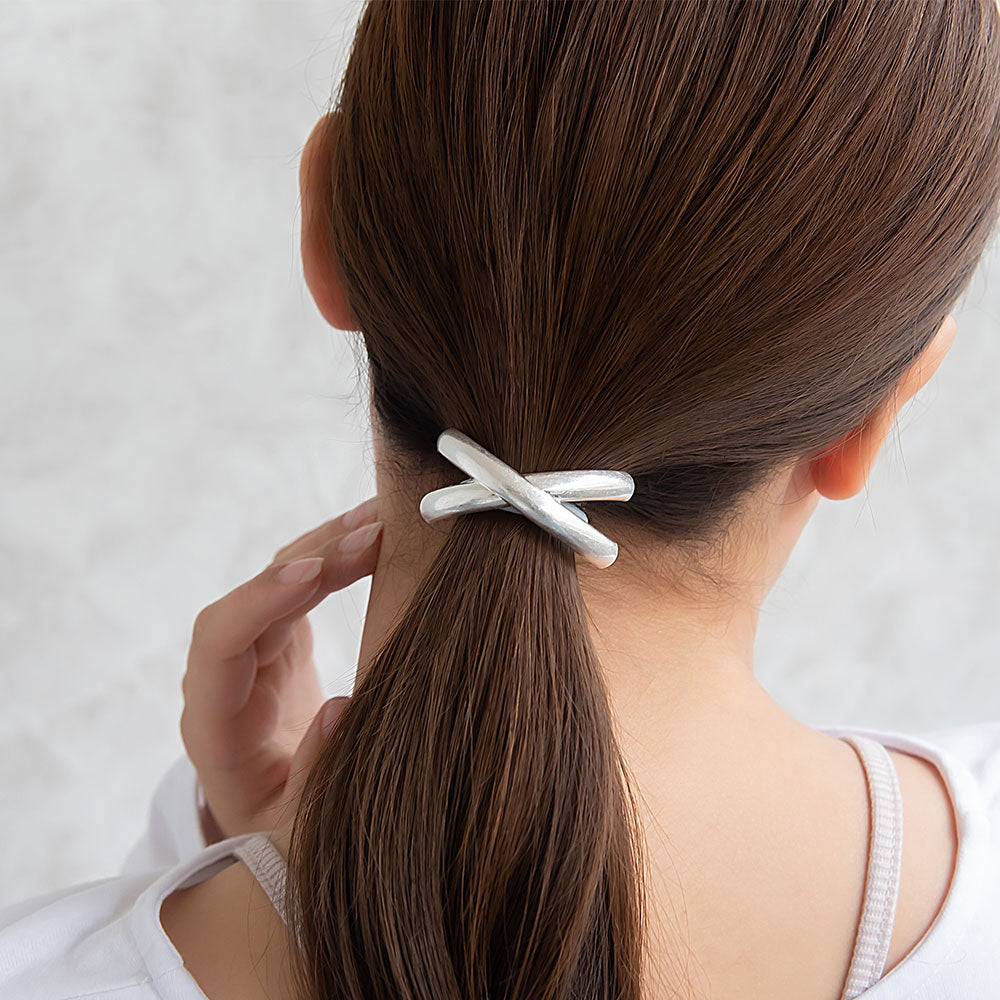 Crossed Arch Ponytail Holder