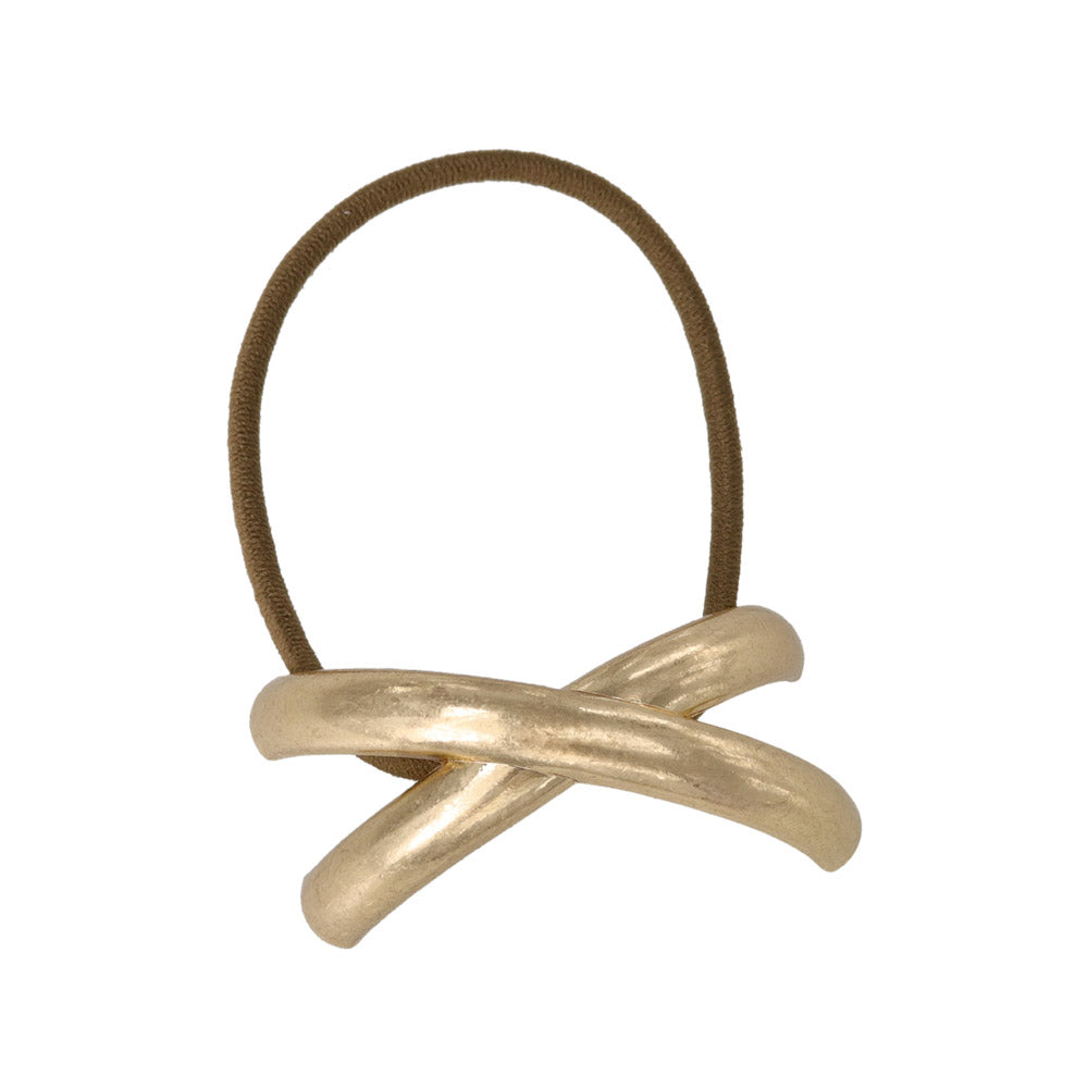 Crossed Arch Ponytail Holder