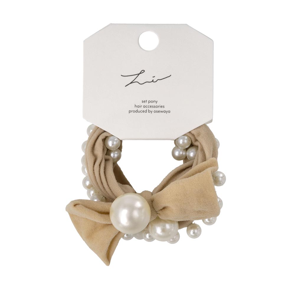 Pearlized Jersey Hair Tie Set