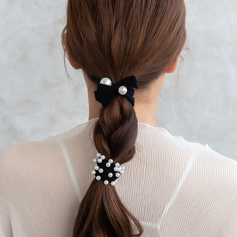 Pearlized Jersey Hair Tie Set