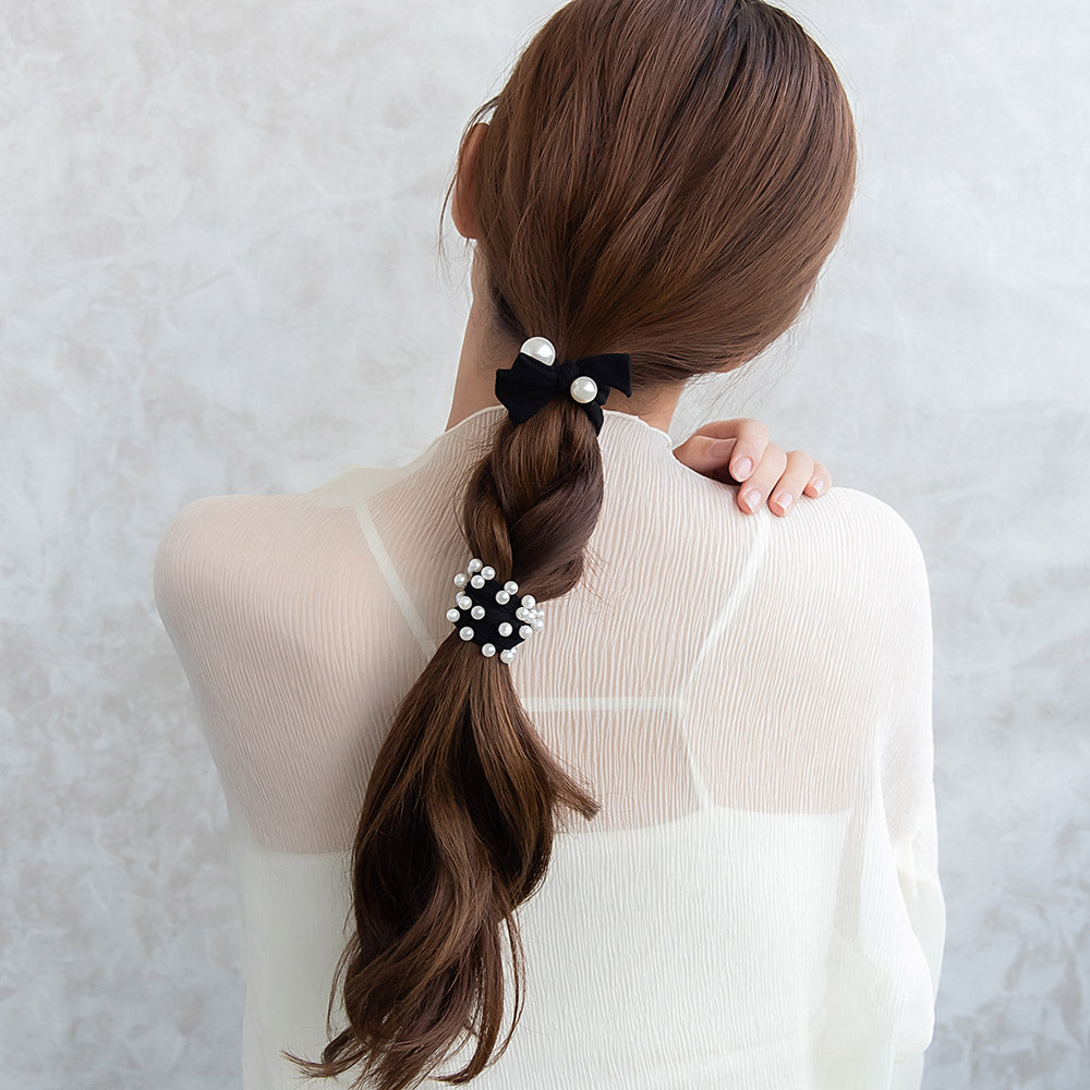 Pearlized Jersey Hair Tie Set