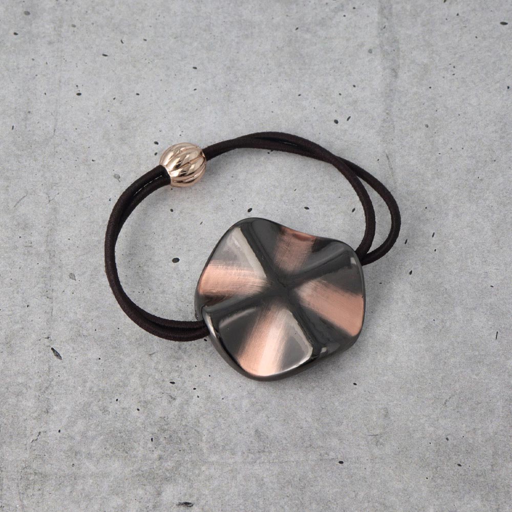 Buffed Wavy Disc Ponytail Holder - osewaya