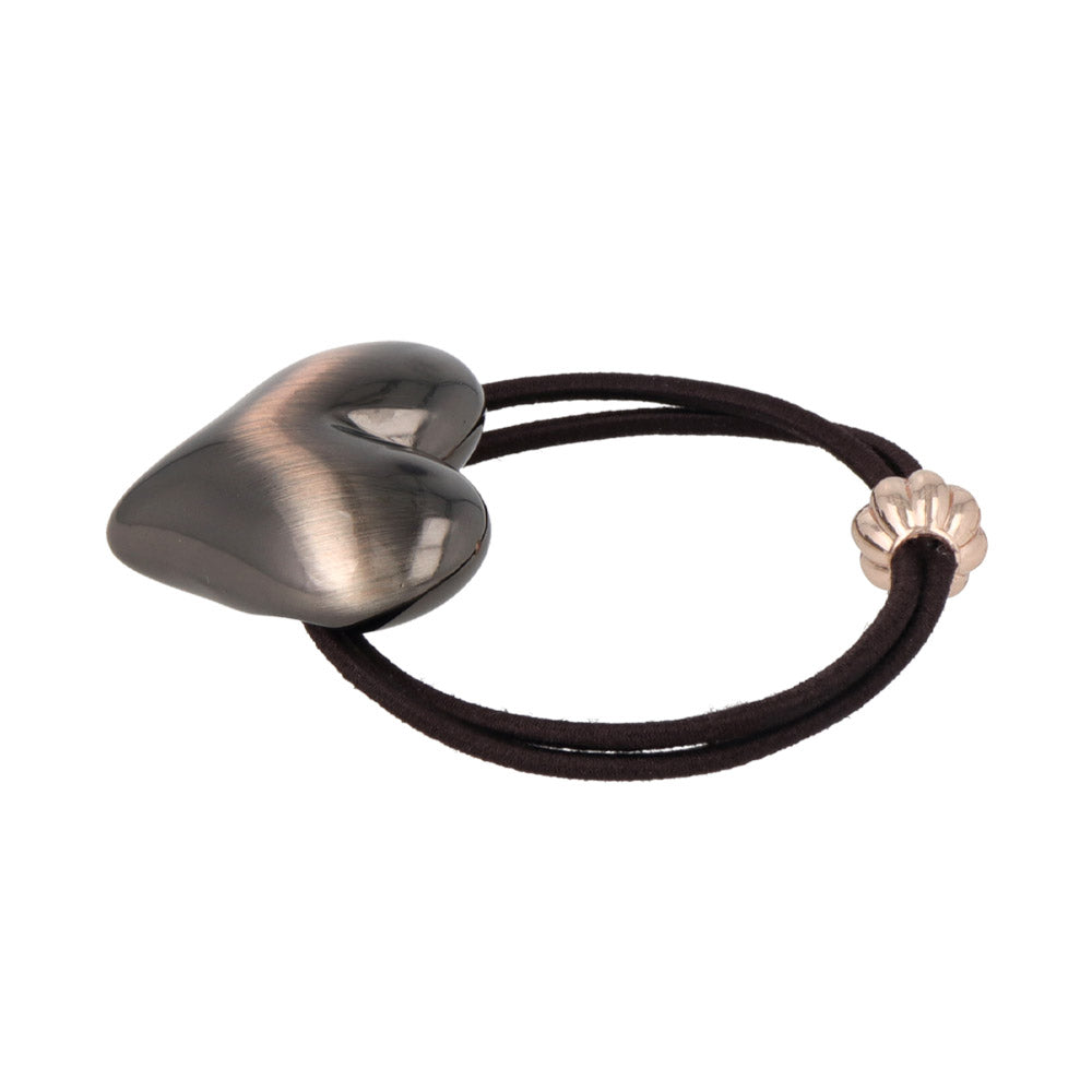 Buffed Heart Ponytail Holder
