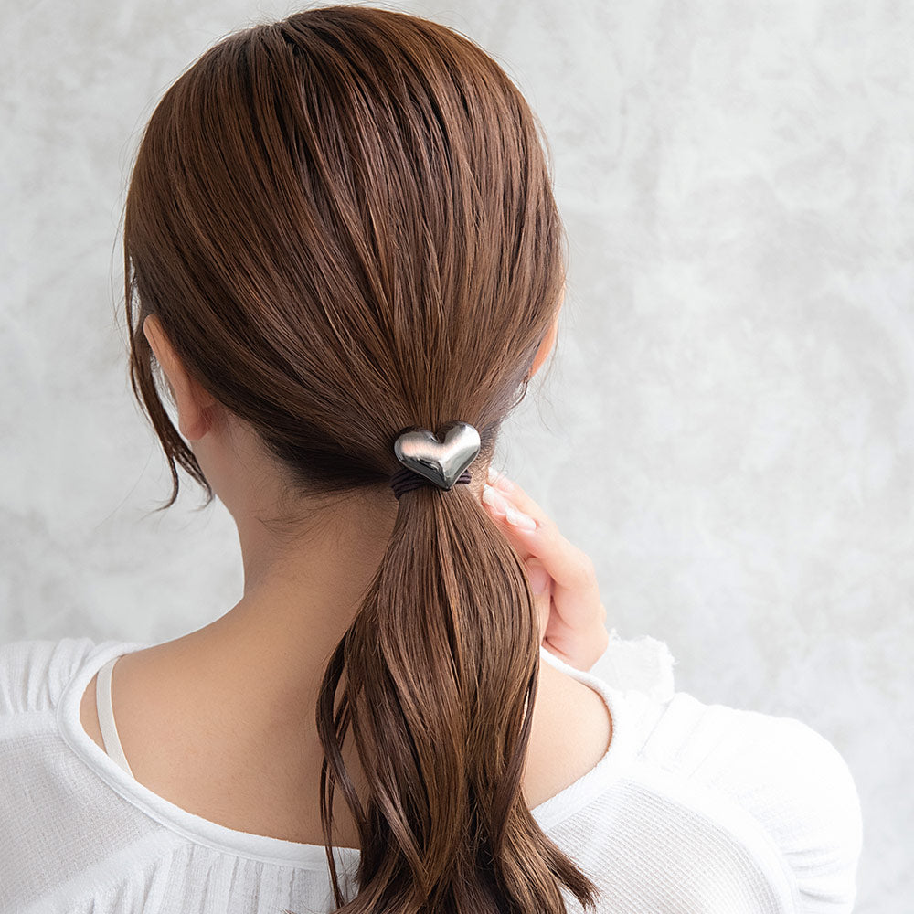 Buffed Heart Ponytail Holder - osewaya