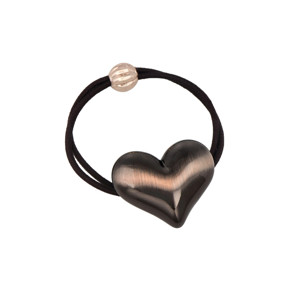 Buffed Heart Ponytail Holder
