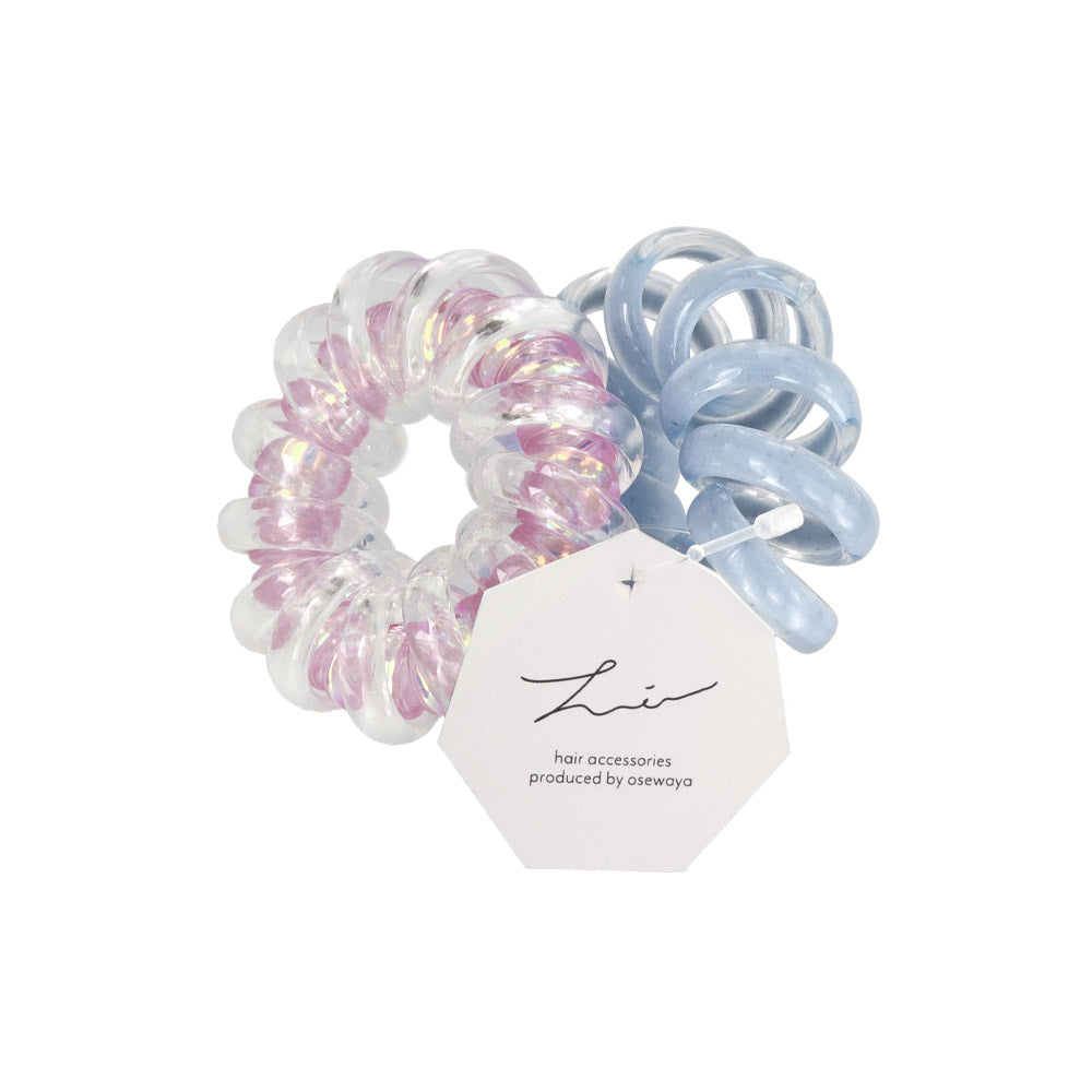 Iridescent Spiral Hair Tie Set