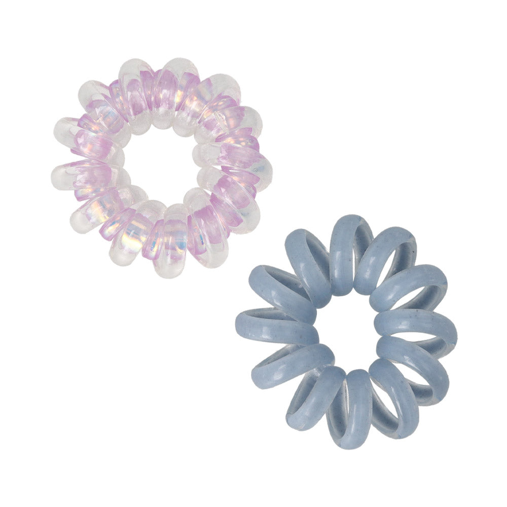 Iridescent Spiral Hair Tie Set