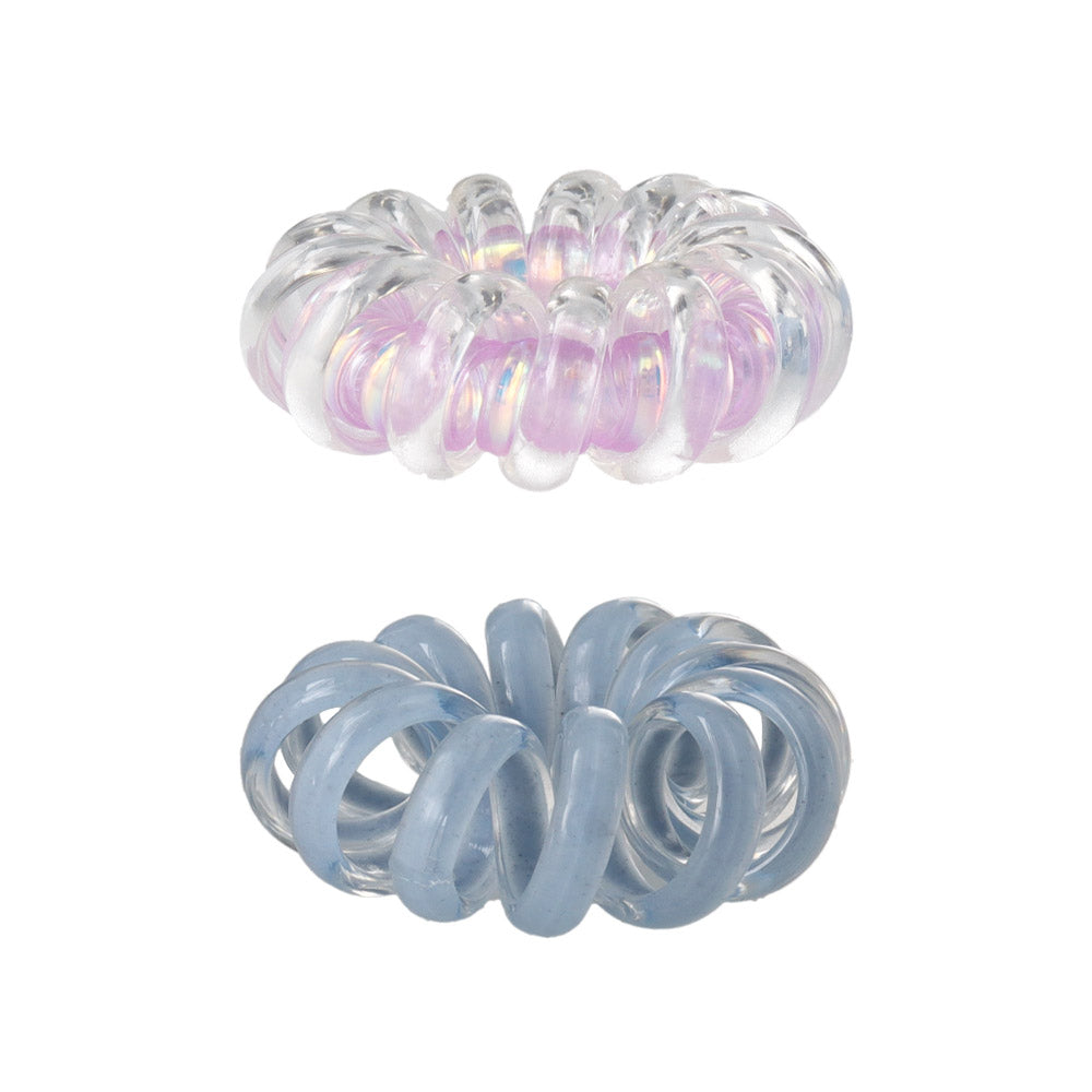 Iridescent Spiral Hair Tie Set
