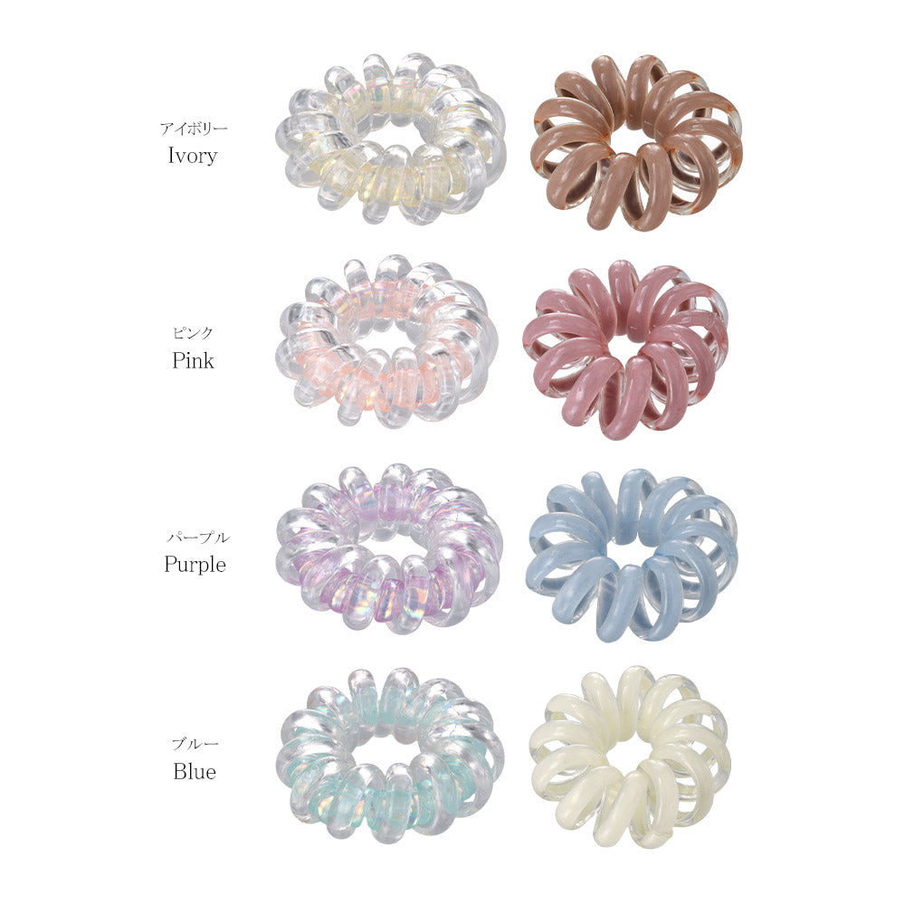 Iridescent Spiral Hair Tie Set