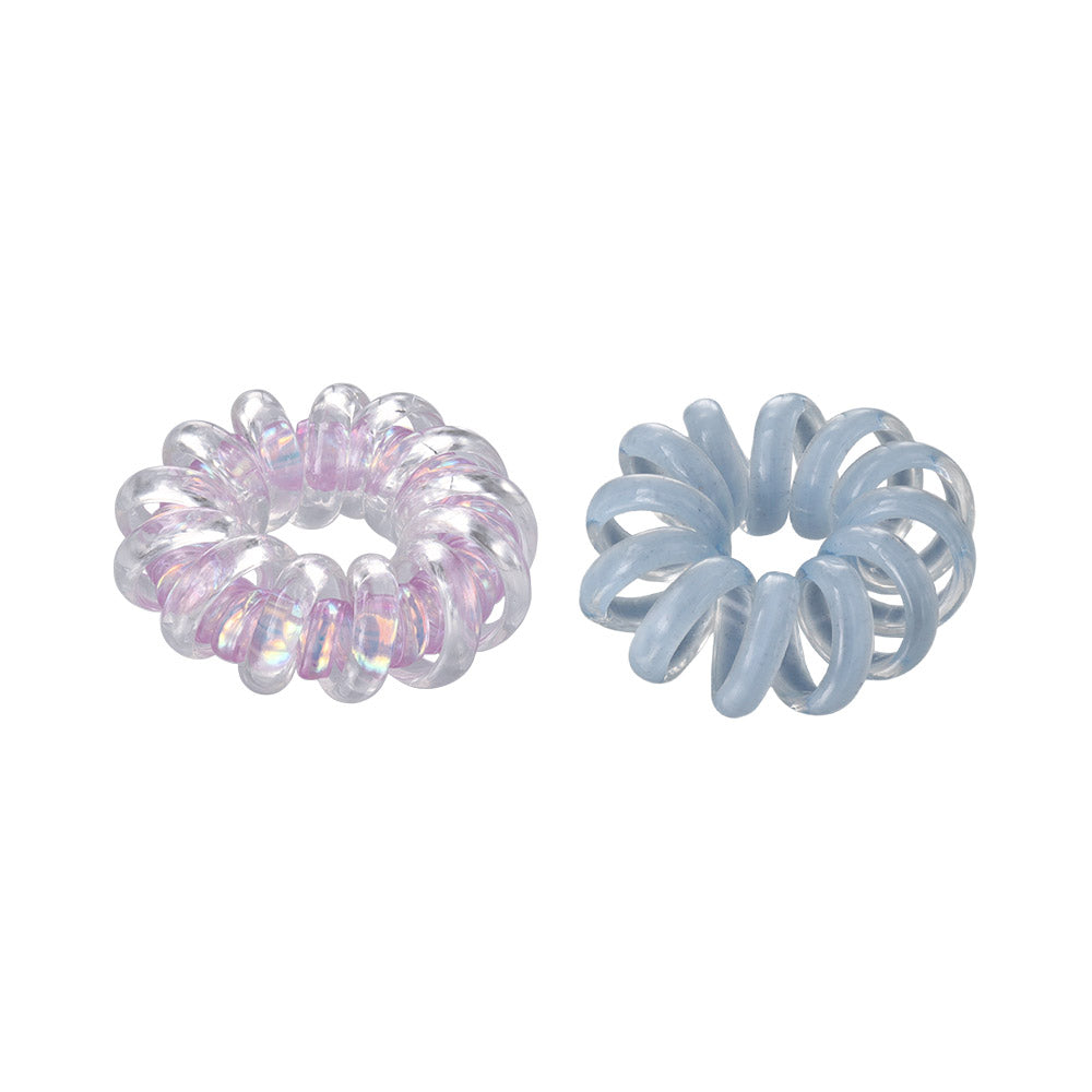 Iridescent Spiral Hair Tie Set