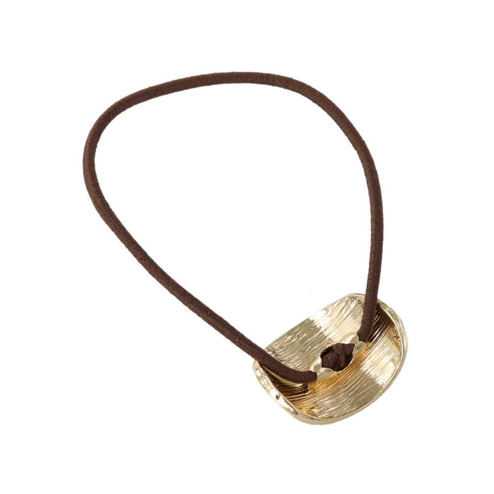 Mini Bicolor Oval Ponytail Holder