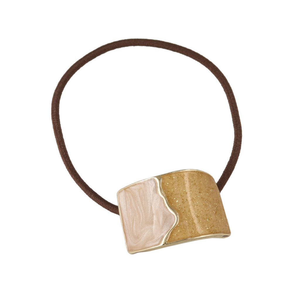 Mini Bicolor Rectangle Ponytail Holder