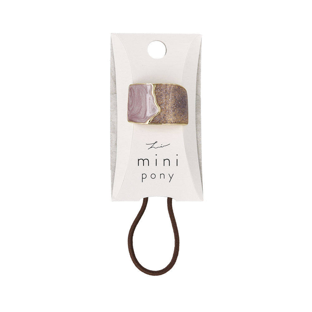 Mini Bicolor Rectangle Ponytail Holder