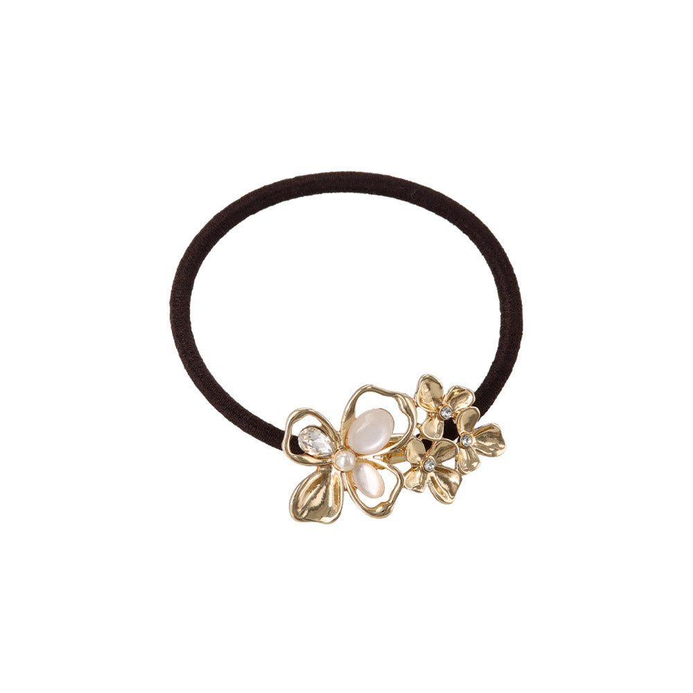 Metallic Multi Flower Hair Tie