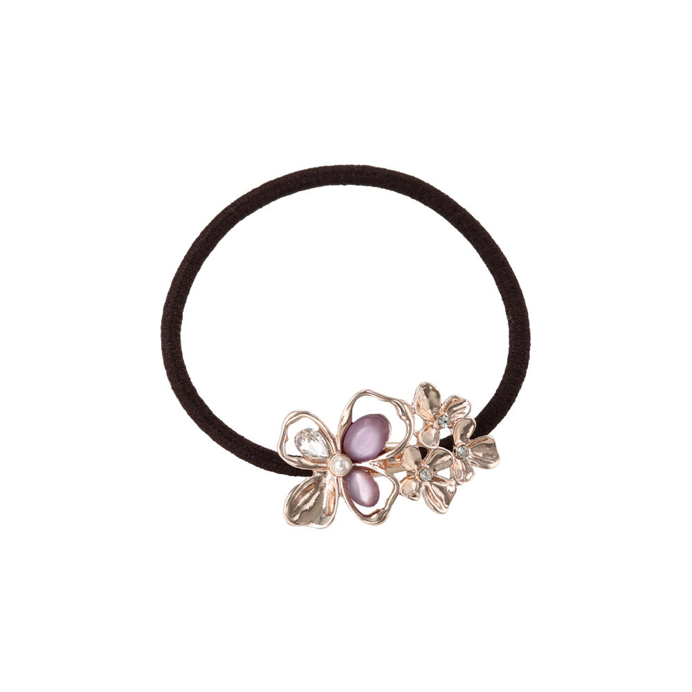 Metallic Multi Flower Hair Tie