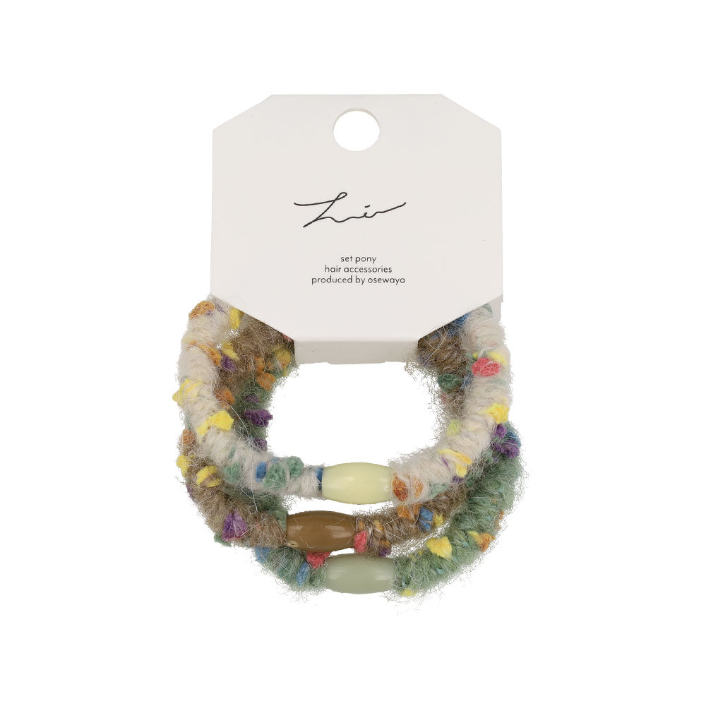Colorful Fuzzy Hair Tie Set
