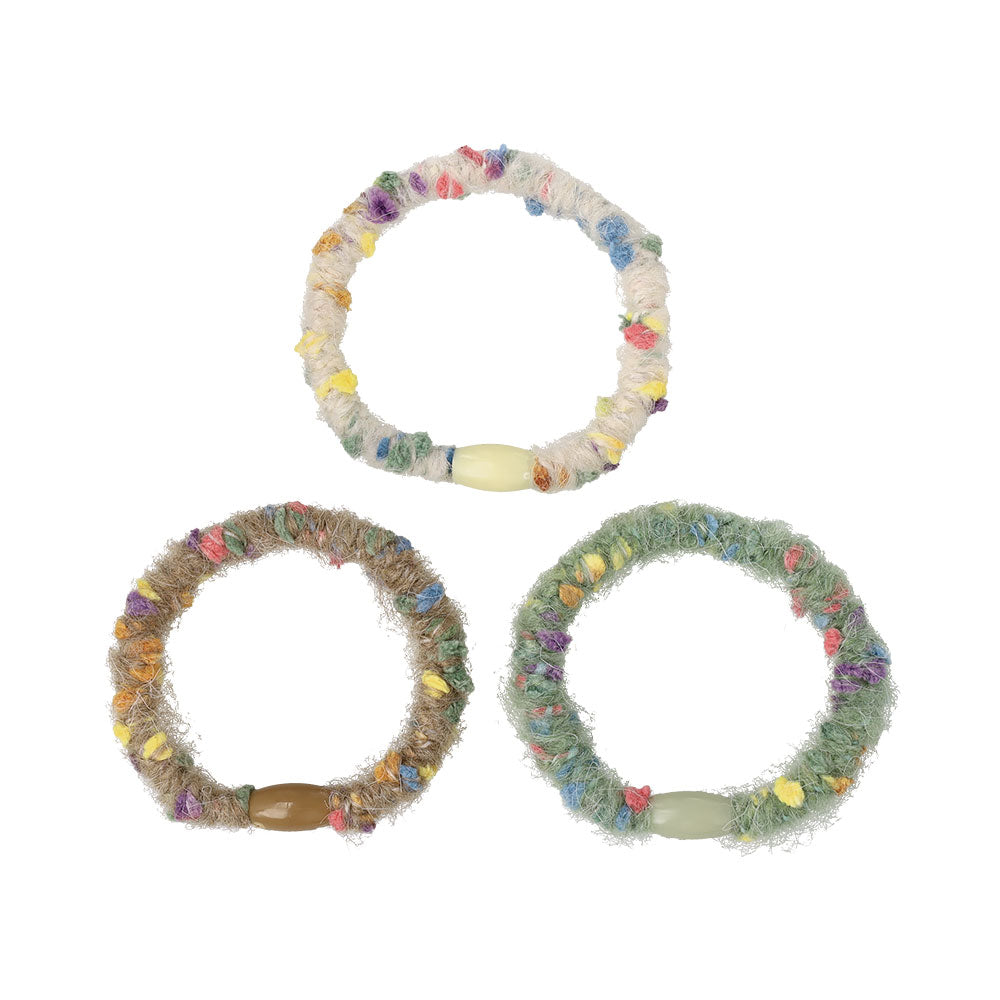 Colorful Fuzzy Hair Tie Set