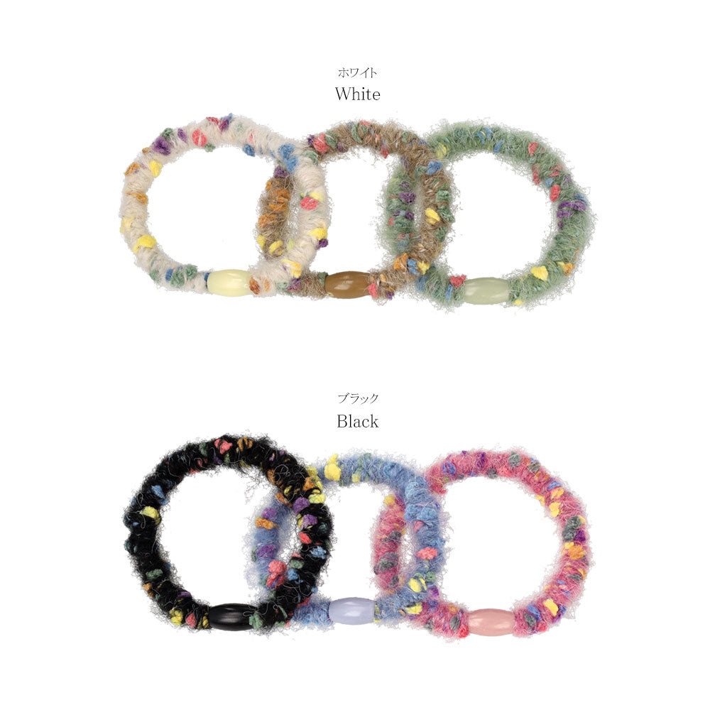 Colorful Fuzzy Hair Tie Set