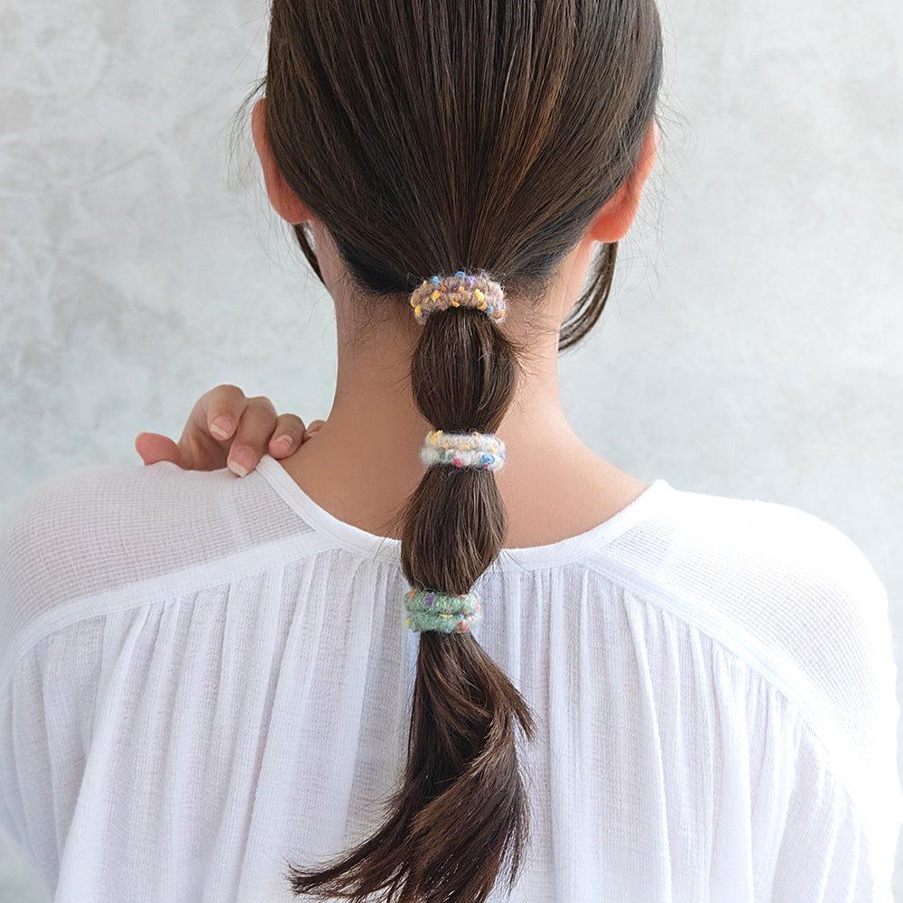 Colorful Fuzzy Hair Tie Set
