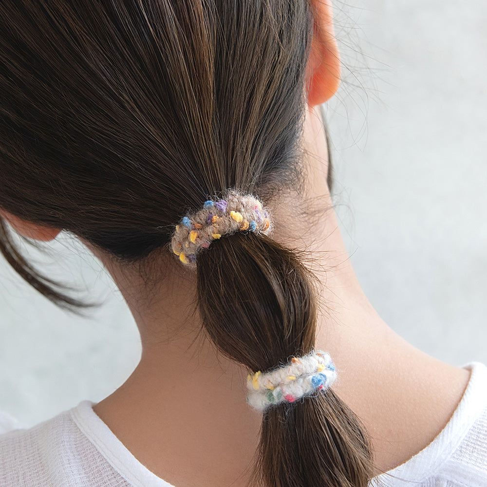 Colorful Fuzzy Hair Tie Set
