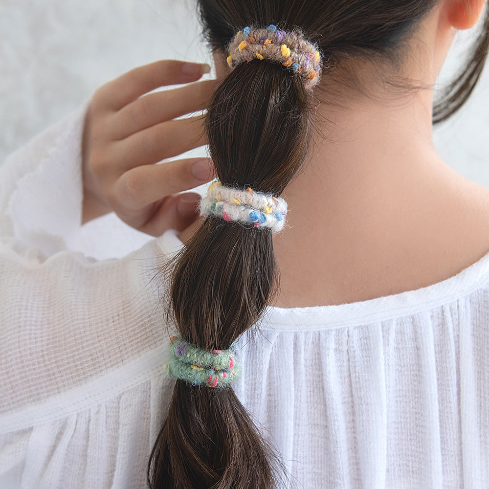 Colorful Fuzzy Hair Tie Set