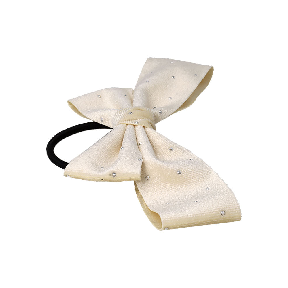 Metallic Dot Velvet Bow Hair Tie