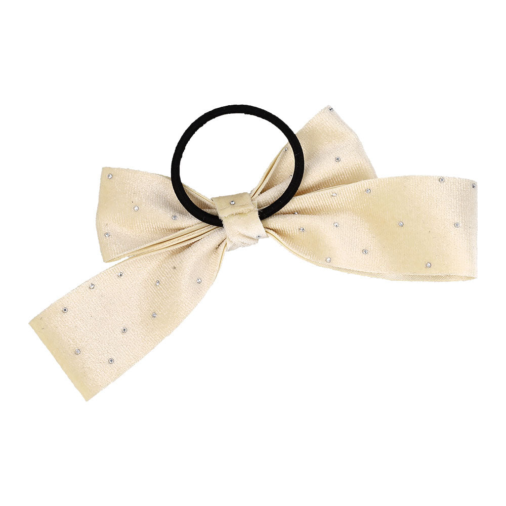 Metallic Dot Velvet Bow Hair Tie