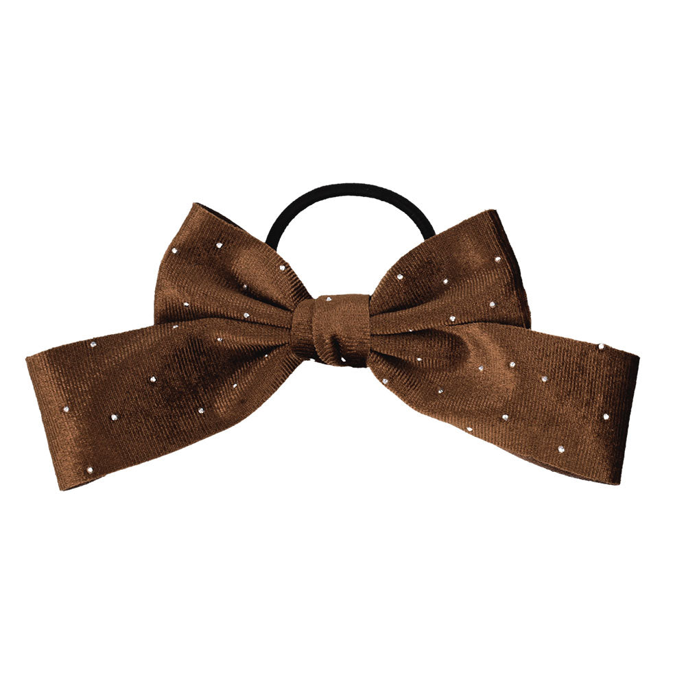 Metallic Dot Velvet Bow Hair Tie