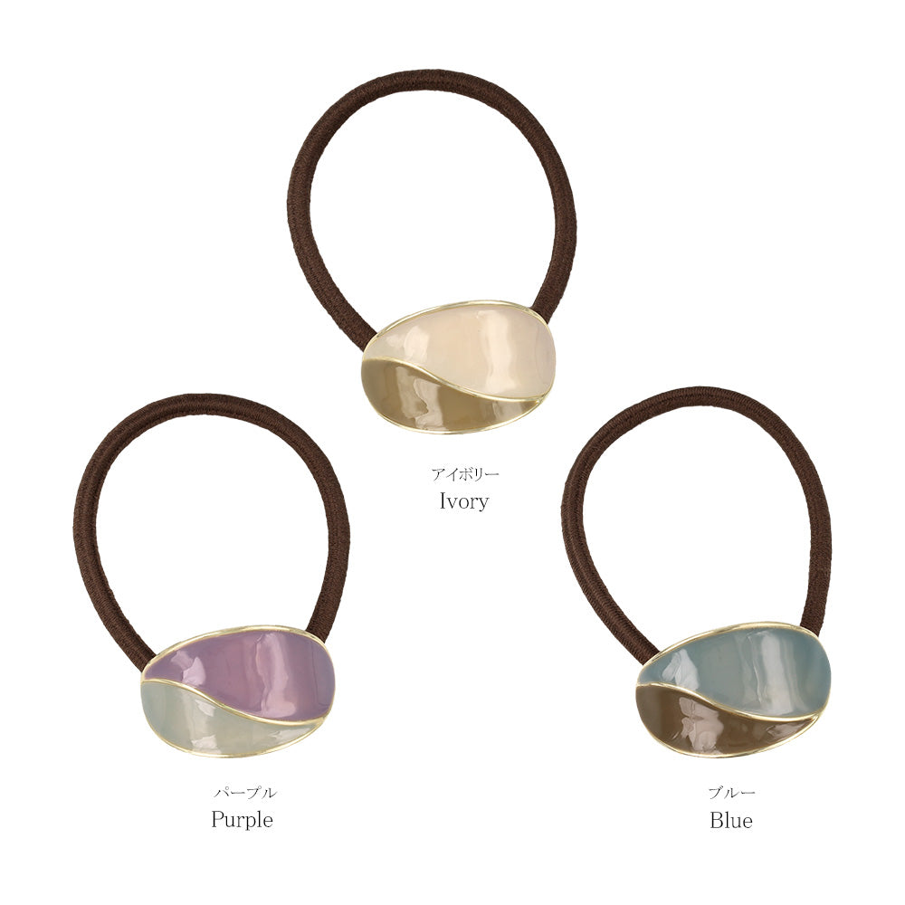 Mini Bicolor Oval Hair Tie