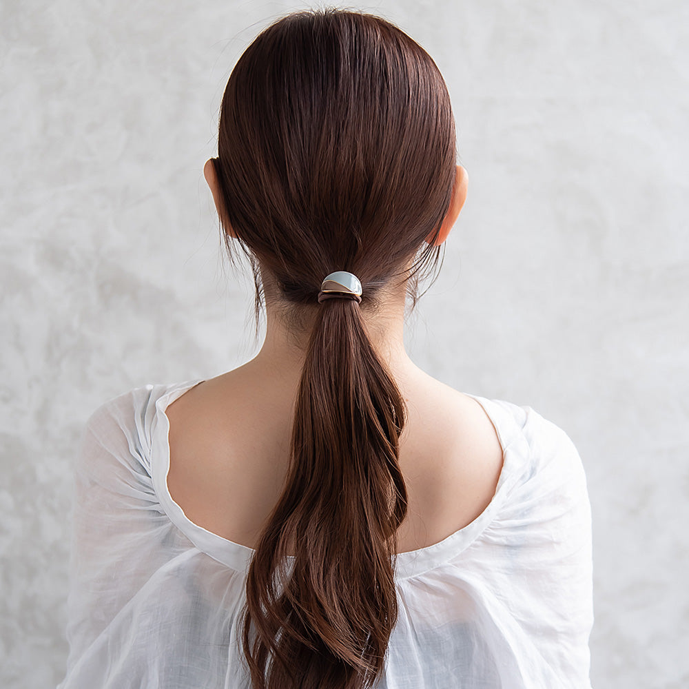 Mini Bicolor Oval Hair Tie