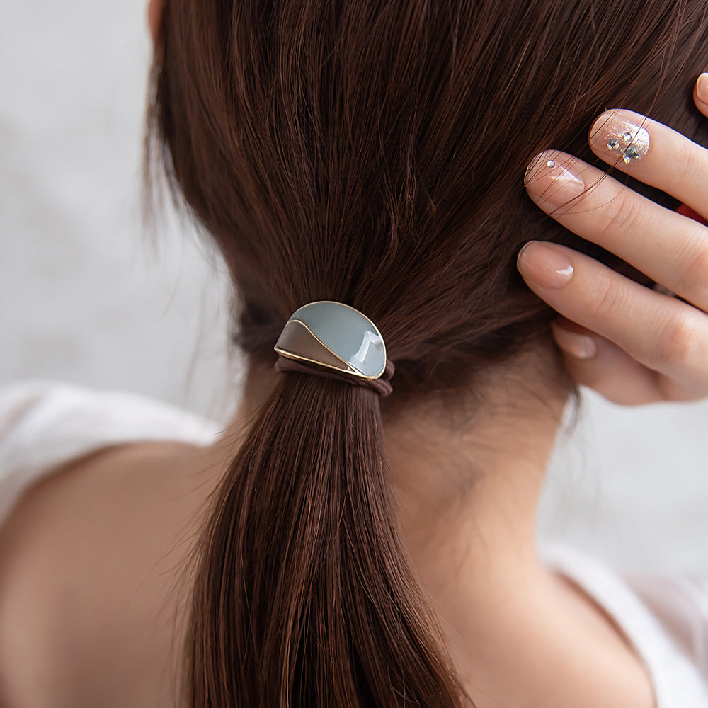 Mini Bicolor Oval Hair Tie