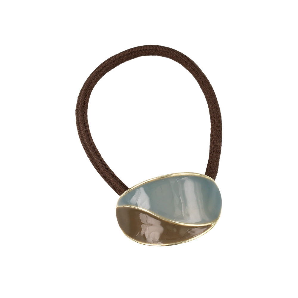 Mini Bicolor Oval Hair Tie