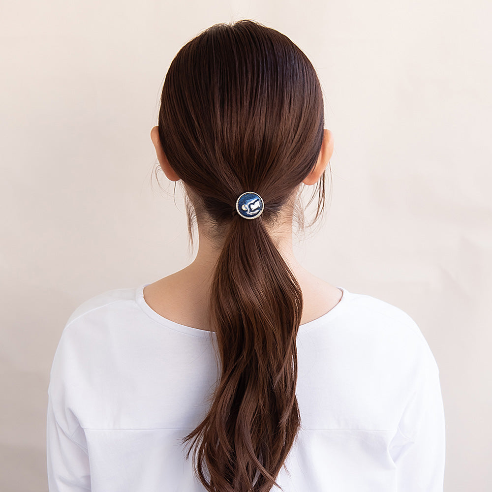 Cat and Moon Ponytail Holder