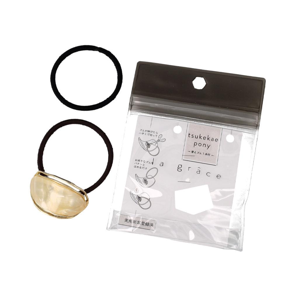 Oval Marble Hair Tie