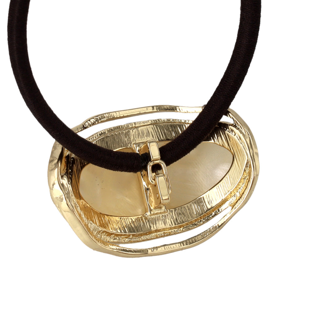 Oval Marble Hair Tie