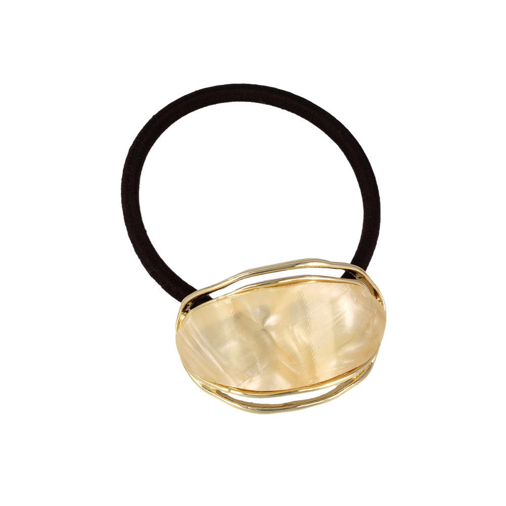 Oval Marble Hair Tie