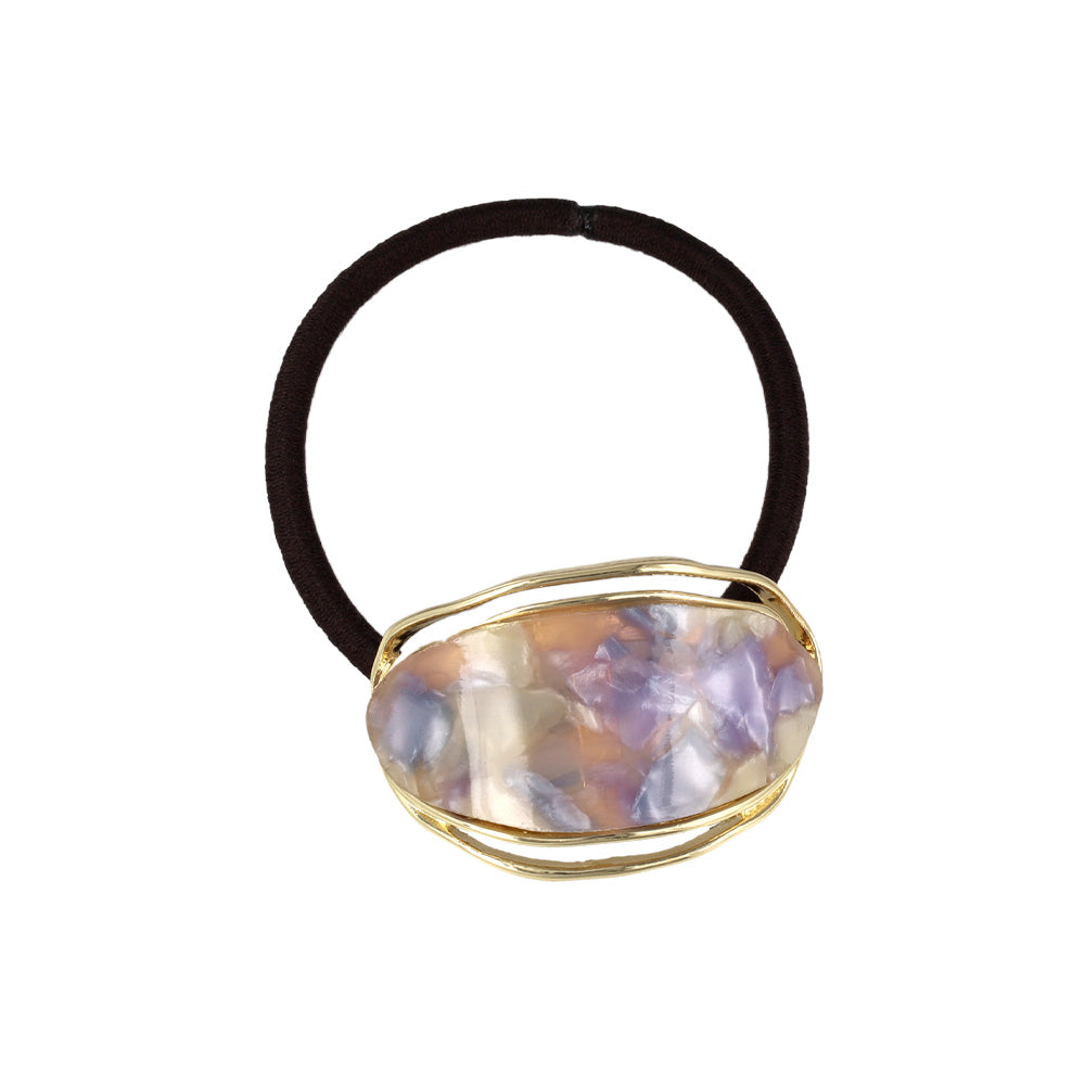 Oval Marble Hair Tie
