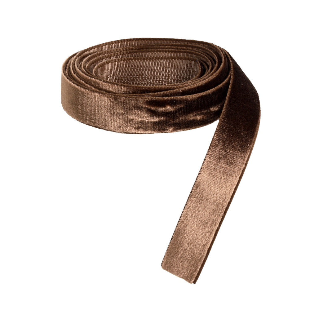 Long Brown Velvet Ribbon