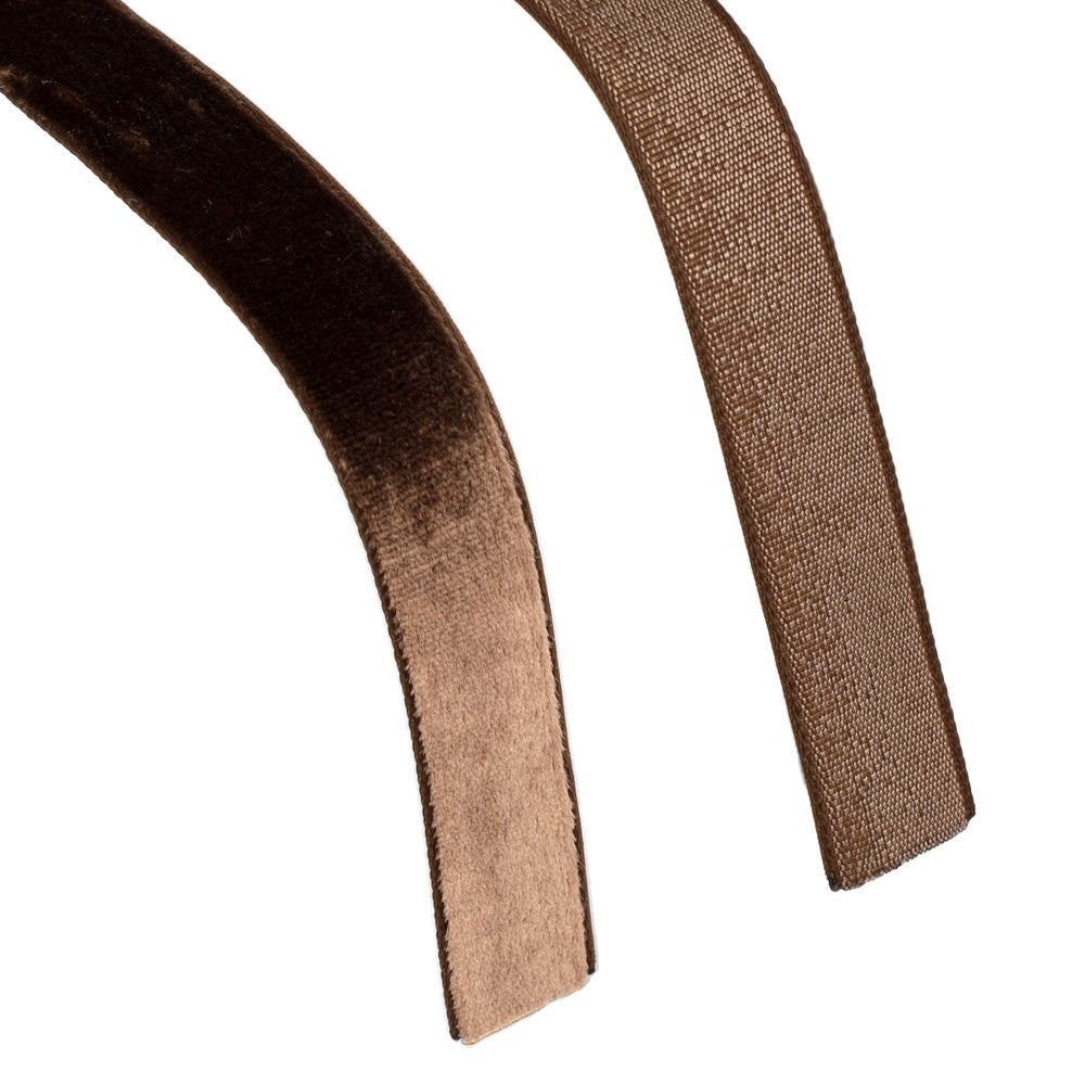 Long Brown Velvet Ribbon