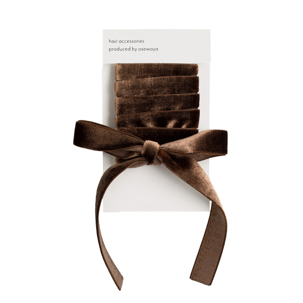 Long Brown Velvet Ribbon