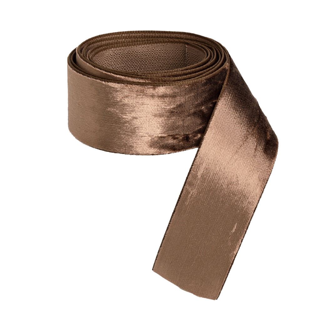 Long Brown Velvet Wide Ribbon