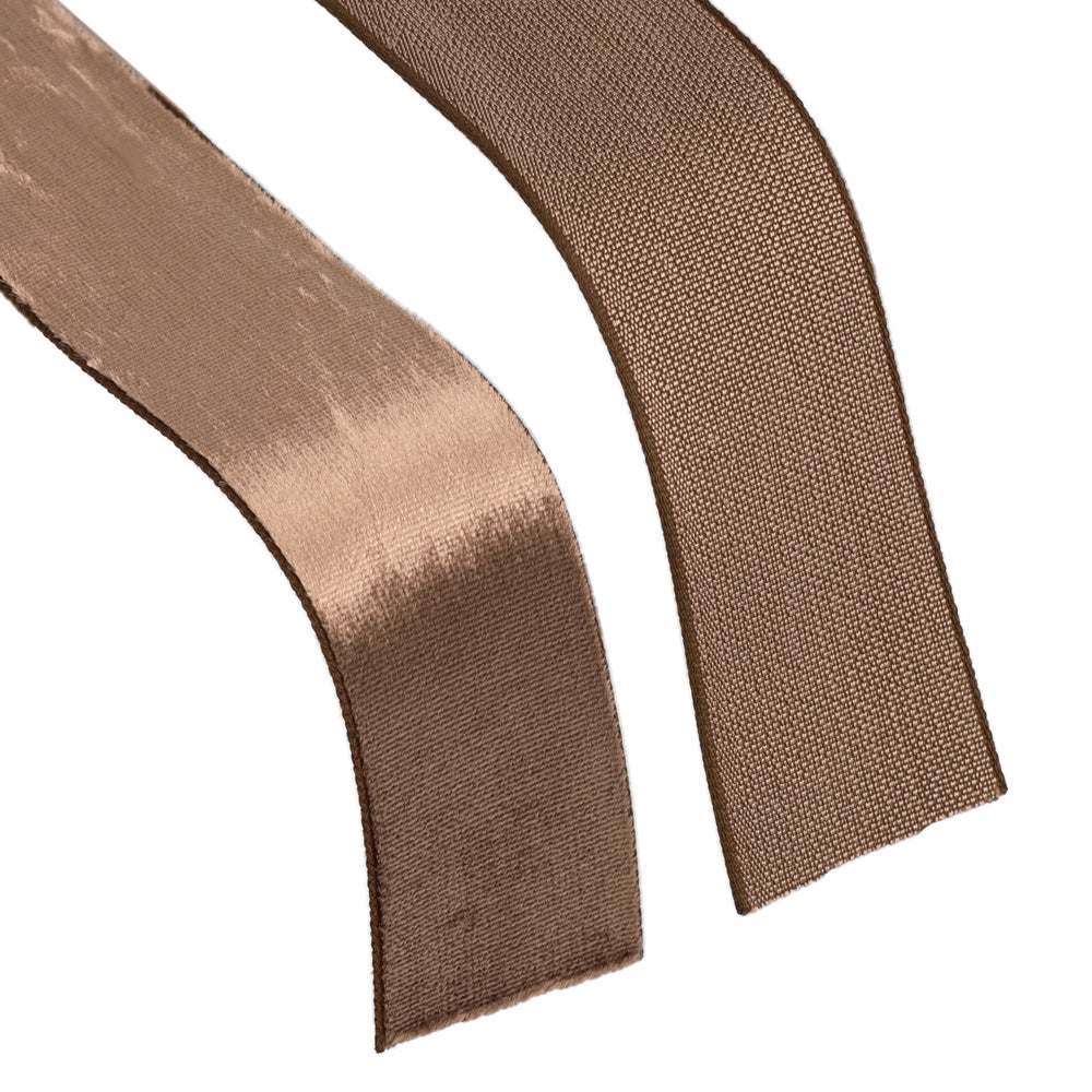 Long Brown Velvet Wide Ribbon