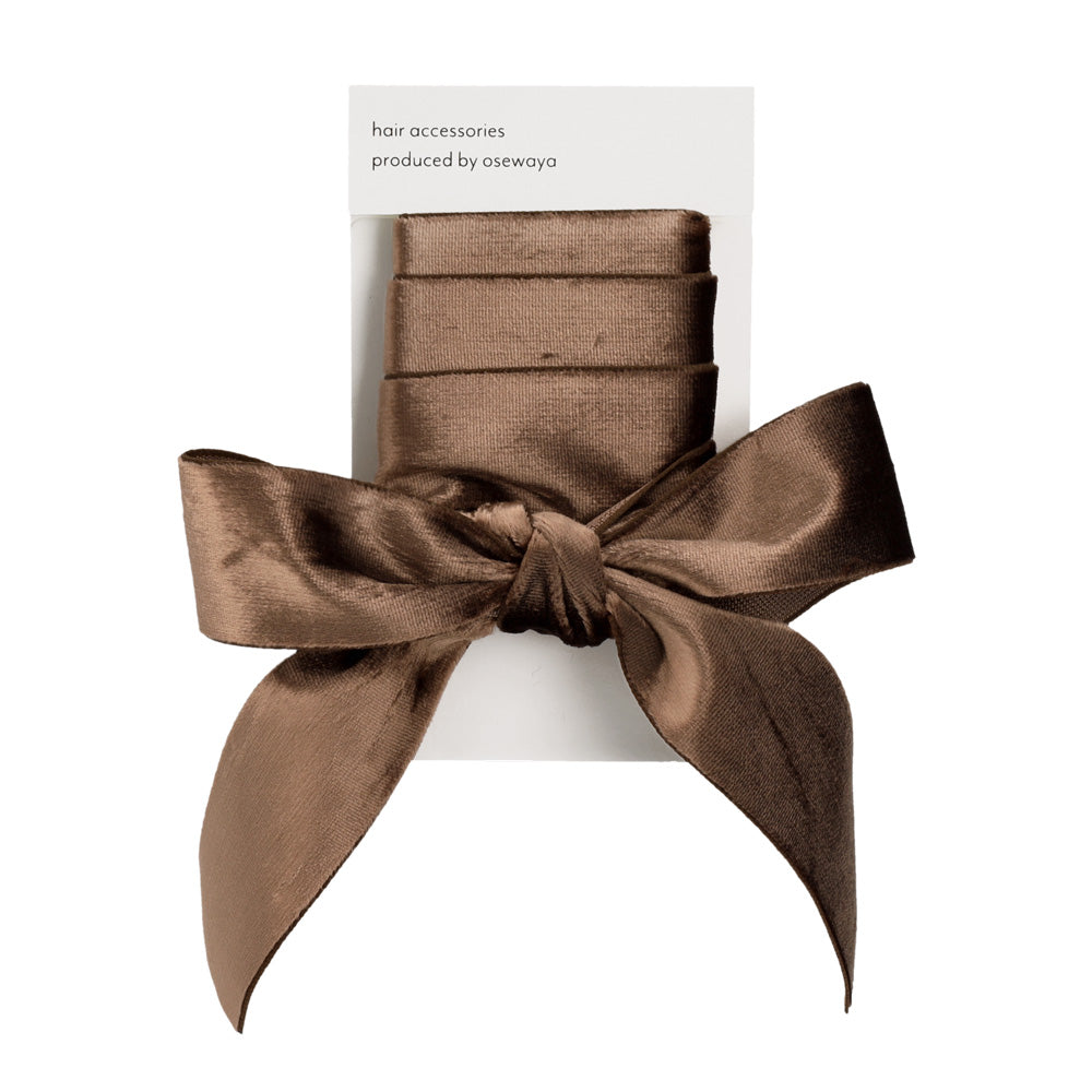 Long Brown Velvet Wide Ribbon
