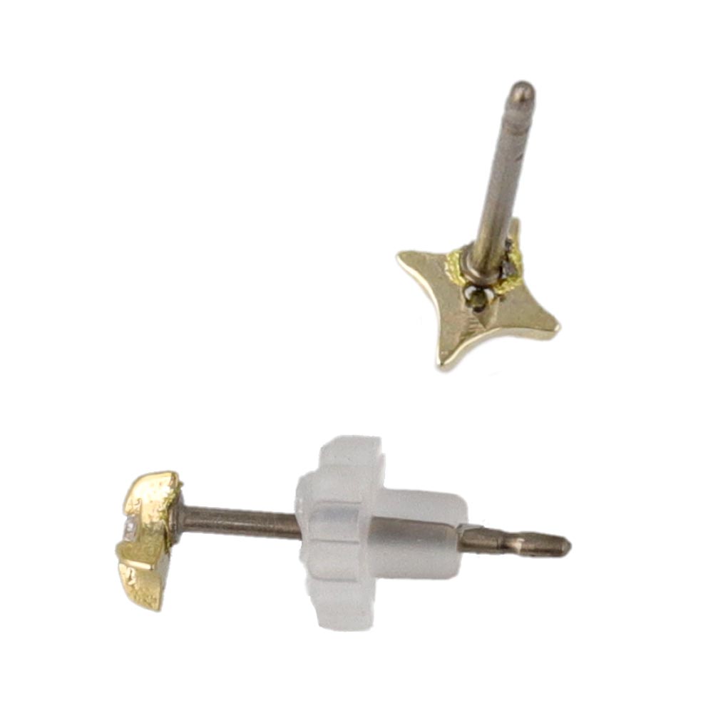 CZ Four Pointed Star Studs