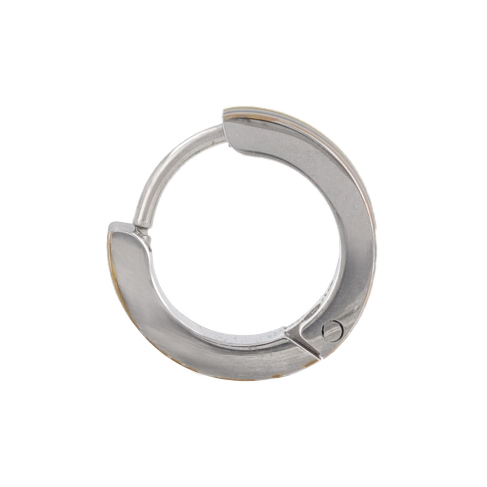 Tricolor Stainless Steel Hoop Earrings