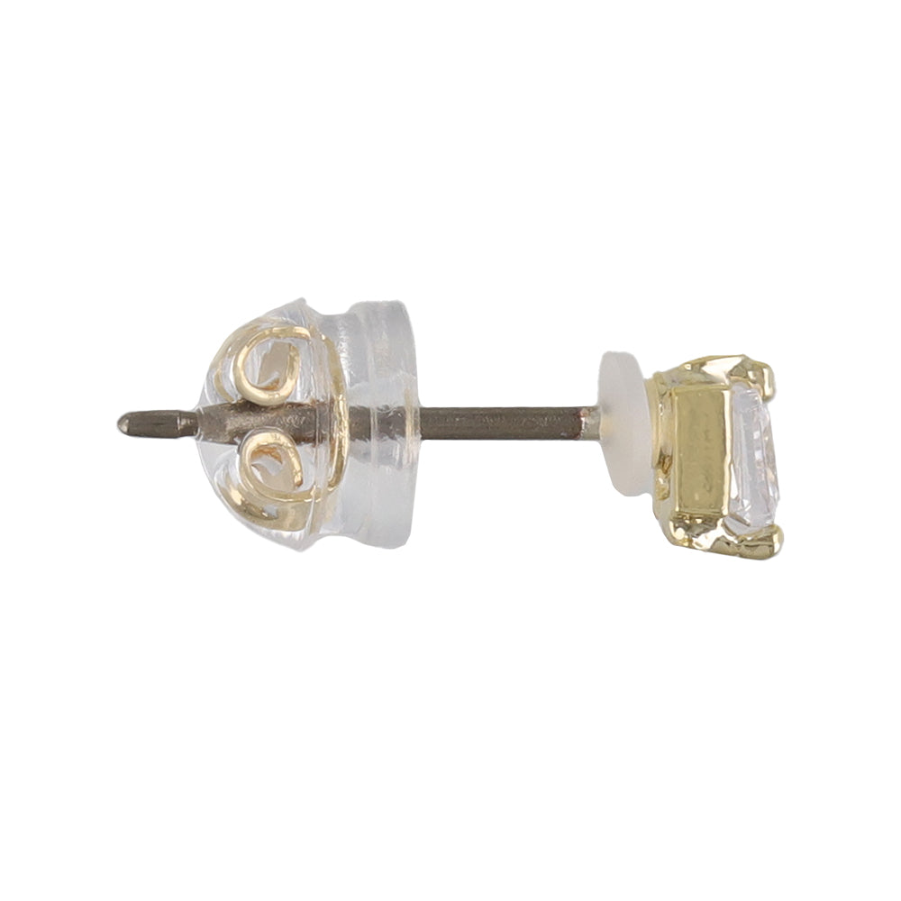 Square CZ Titanium Studs
