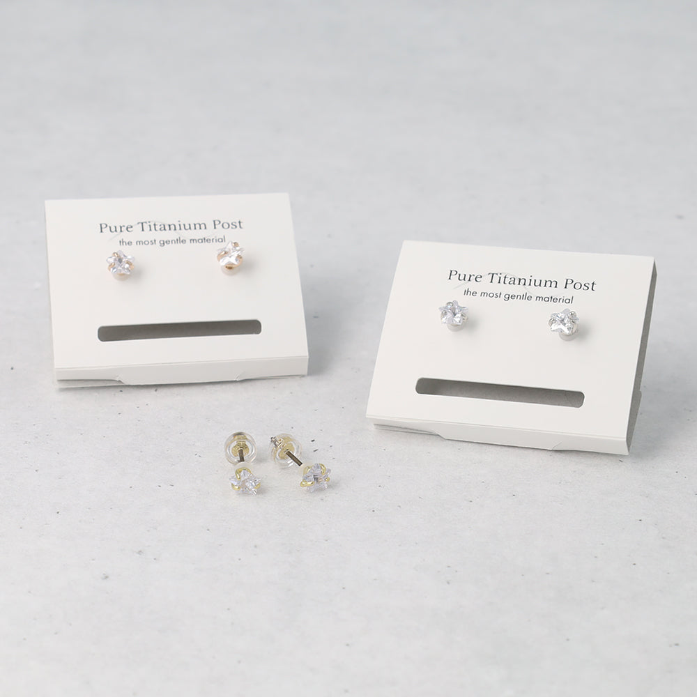 Star CZ Titanium Studs