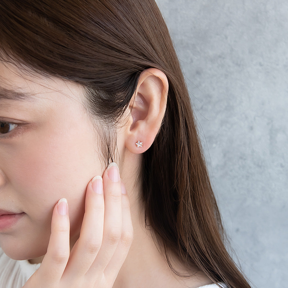 Star CZ Titanium Studs